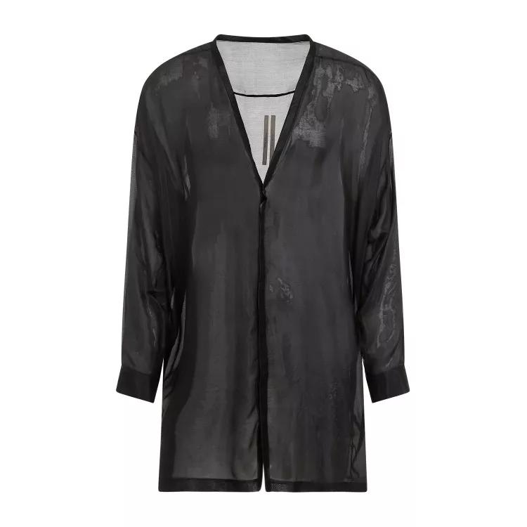 Rick Owens - Lido Larry Black Silk Shirt - Größe 48 - black