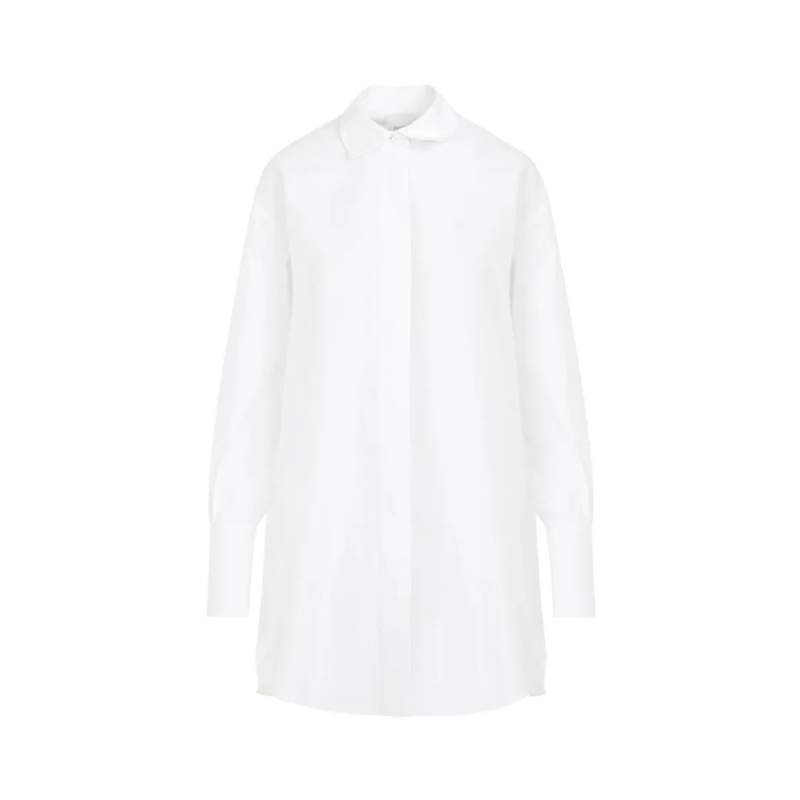 Patou Minikleid White Cotton Mini Shirt Dress White