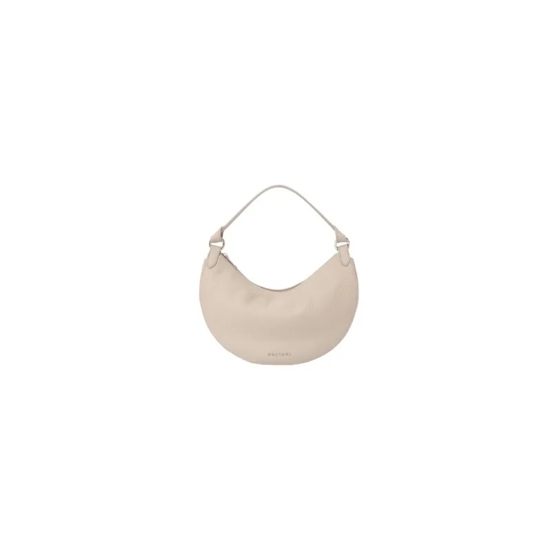 Orciani Sac à bandoulière Crescent-Shaped Handbag In Smooth Leather Neutrals