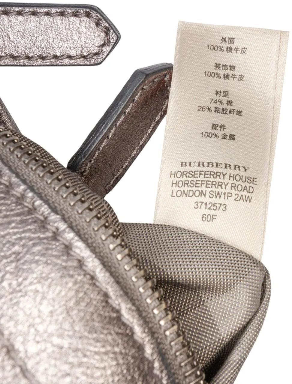 Thumbnail - Burberry Hobo Bags - Metallic Leather Fairby Hobo - Gr. unisize - in Grau - für Damen