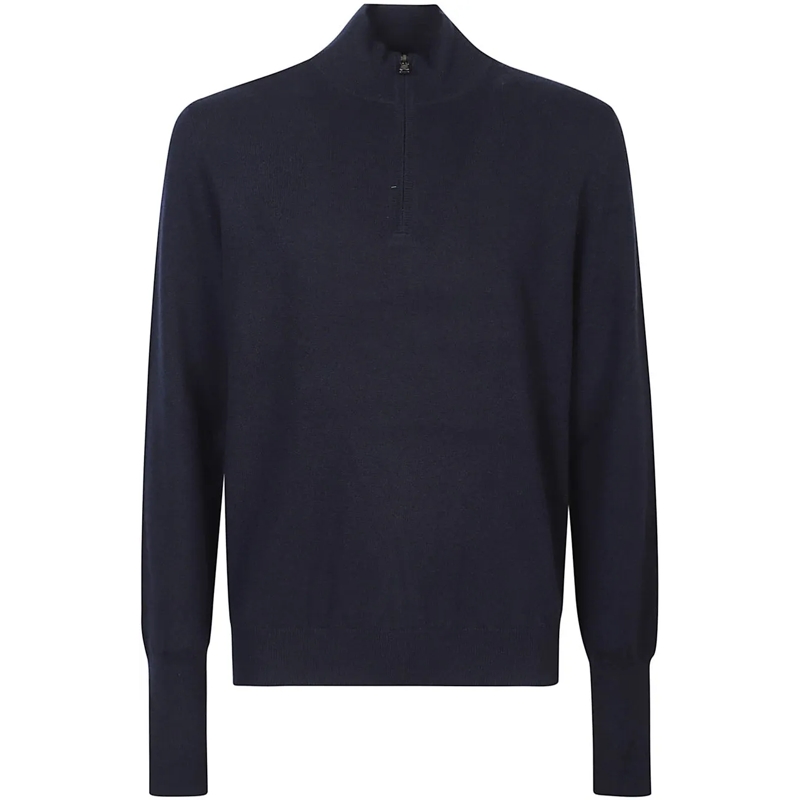 Ballantyne  Plain Half Zip Sweater Blue blau