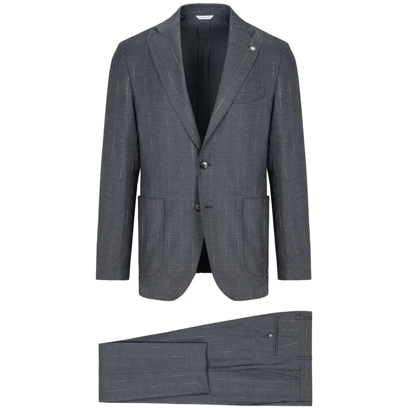 Manuel Ritz  Suit grey stripe grau