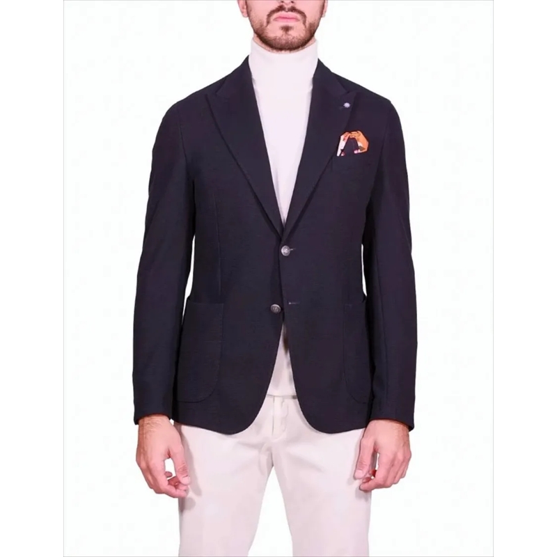 Bharnaba Blazer Single-Breasted Technical Fabric Jacket Black
