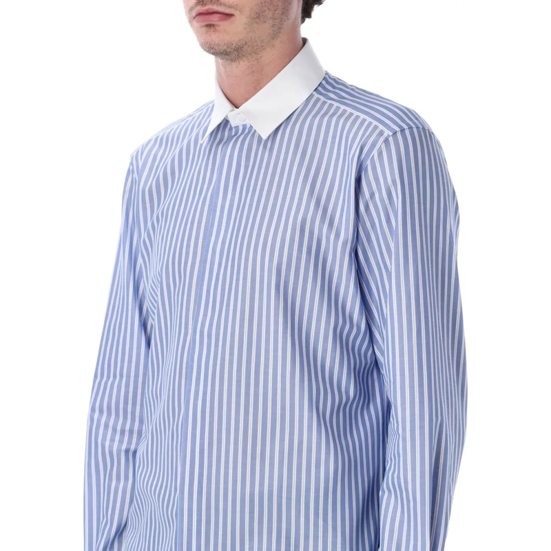 Tom Ford  Shirt Striped Contrast Collar Blu hellblau(Image 3)