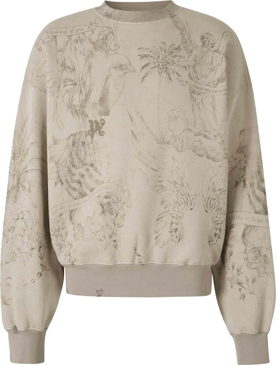 Thumbnail - Palm Angels - Pencil Cotton Sweatshirt - Größe XXL - beige