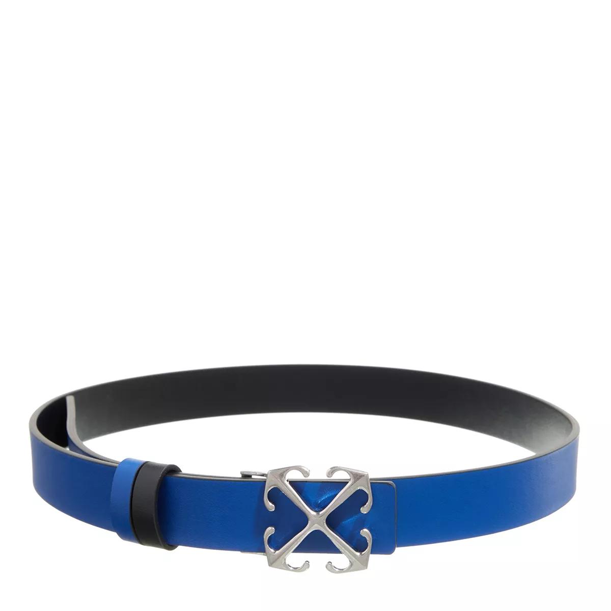 Off White Arrow Reversible Belt 25 Black Blue Leren Riem