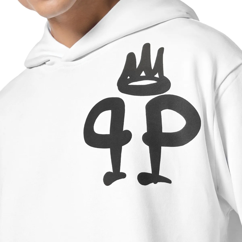 Philipp Plein Top Hoodie King Plein weiss(Image 5)