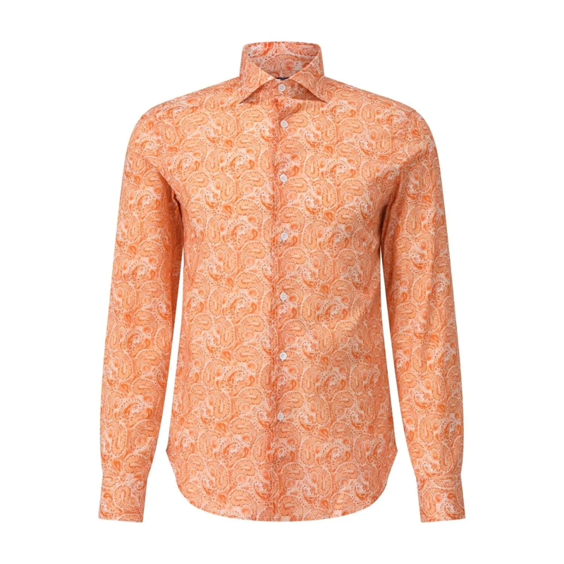 Fedeli Hemd Leichtes Baumwollhemd Orange