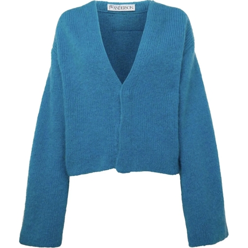 J.W.Anderson  V Neck Cardigan Aqua blau