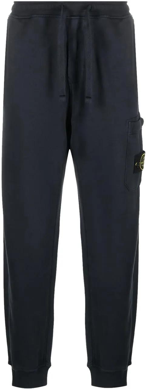Thumbnail - Stone Island - Compass-badge cotton track pants - Größe M - blau