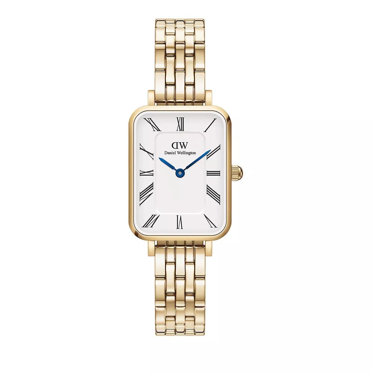 Daniel Wellington Uhr - Watch DW Quadro Roman Numerals 20x26 5-link G Whit - Gr. unisize - in Gold - für Damen