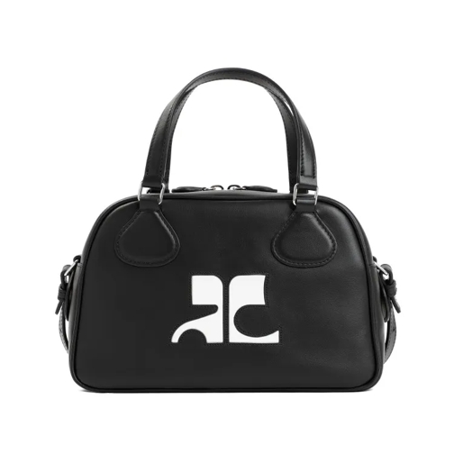 Courrèges Ac Leather Bowling Bag Black Sac à bandoulière