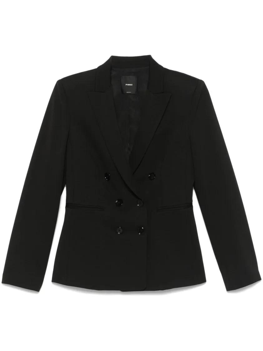Thumbnail - Pinko - Tailored Black Double-Breasted Jacket - Größe 44 - schwarz