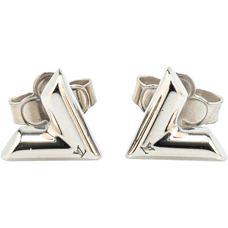 Louis Vuitton  Silver Plated Essential V Stud Earrings silber