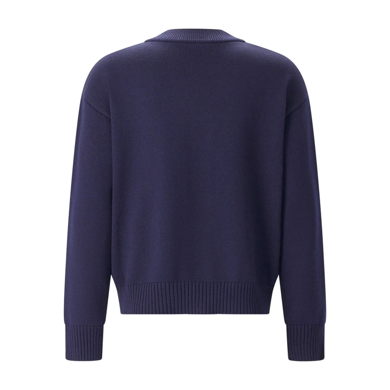 AMI Paris Strickjacke Cardigan mit Logo blau(Image 3)