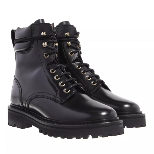 Isabel Marant Campa Boots Leather Black Schnürstiefel