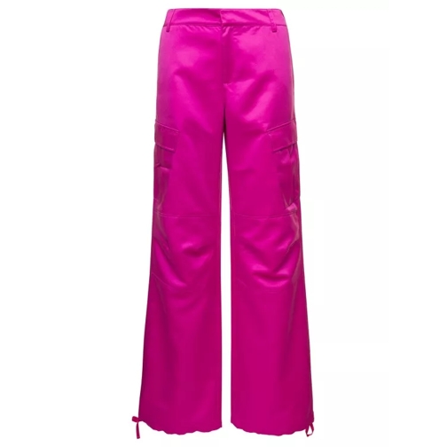 Andamane Pink High Waisted Cargo Pants Straight Leg With Ca Pink 