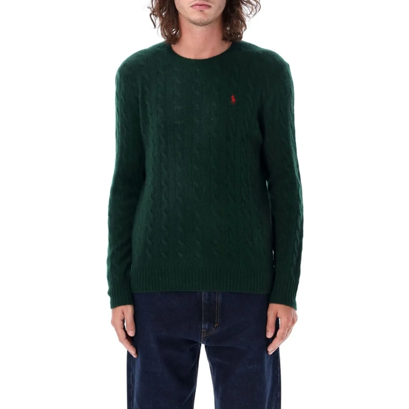 Polo Ralph Lauren Pullover Polo Wool-Cashmere Cable-Knit Jumper Green