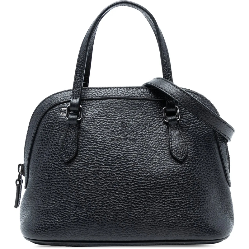 Gucci Sac à bandoulière Mini Leather Dome Satchel schwarz