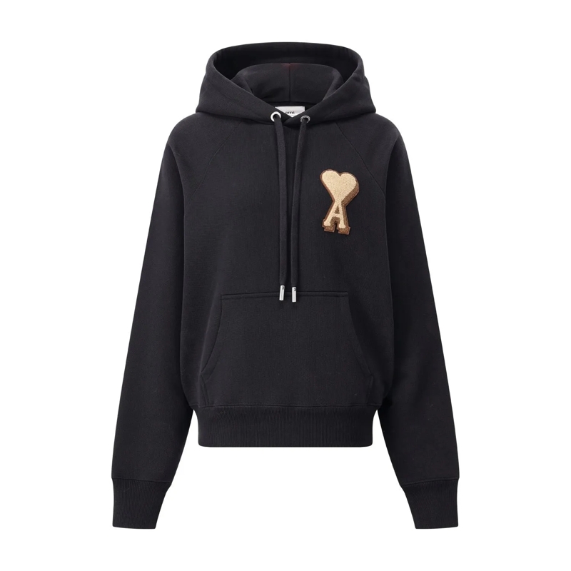 AMI Paris  Hoodie mit Logo Schwarz