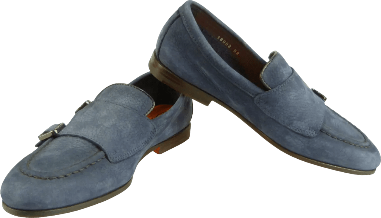 Thumbnail - Santoni Loafer - Mocassino con doppia fibbia navy - Gr. UK_6 - in Blau - für Damen