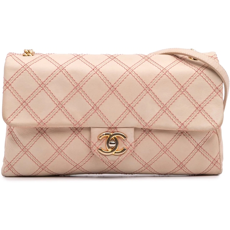 Chanel Sac à bandoulière Jumbo Quilted Calfskin Triple Stitched Flap braun