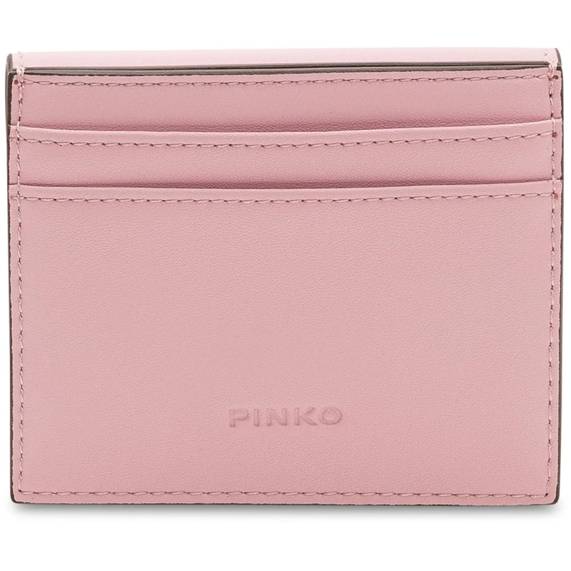 Pinko Geldbörse Portafoglio Saddle con Patta e Chiusura Frontale rose(Image 4)