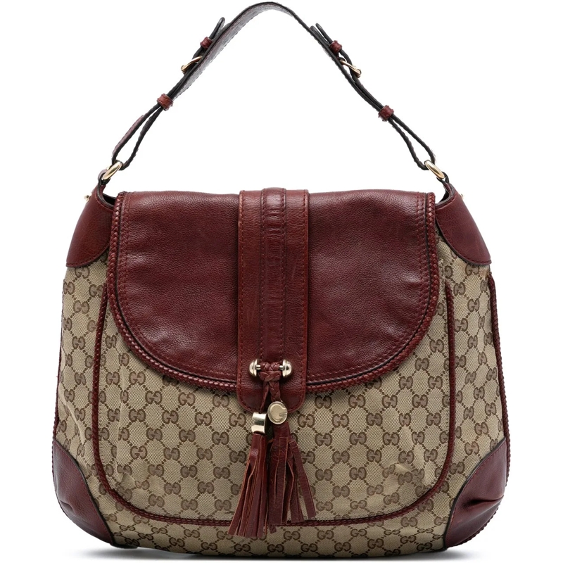 Gucci Schultertasche GG Canvas Marrakech Shoulder Bag braun