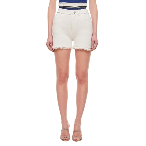 Barrie Legere Shorts Distressed Cashmere Shorts White