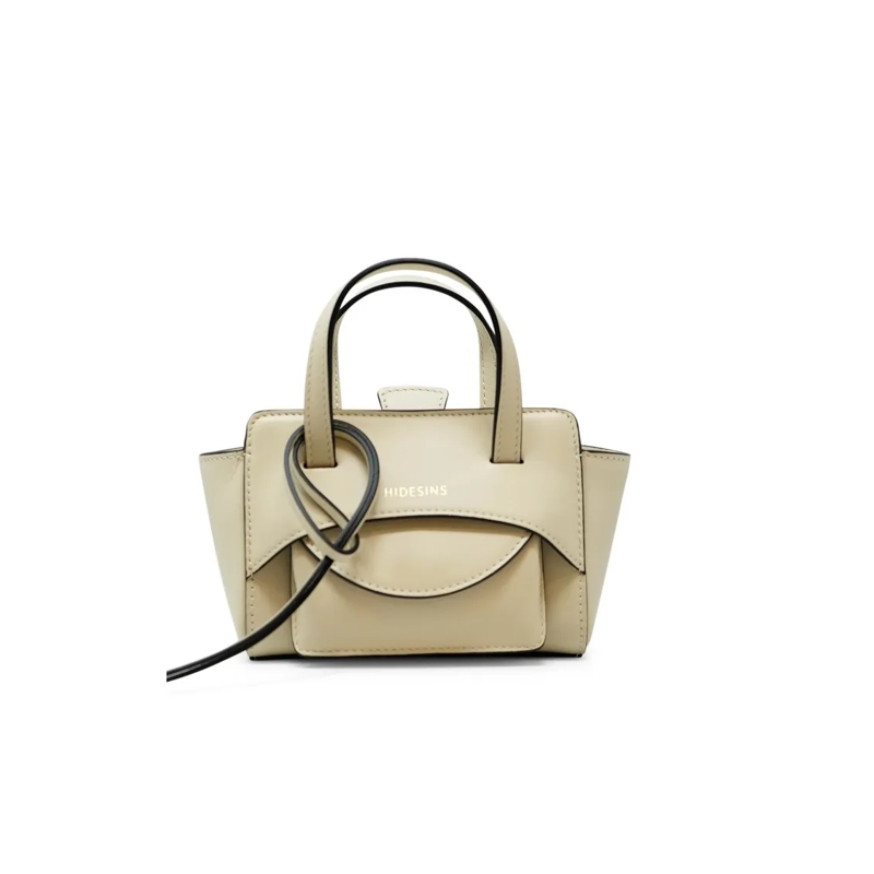 Hidesins Schultertasche Compact Flap Closure Handbag In Butter Leather Neutrals
