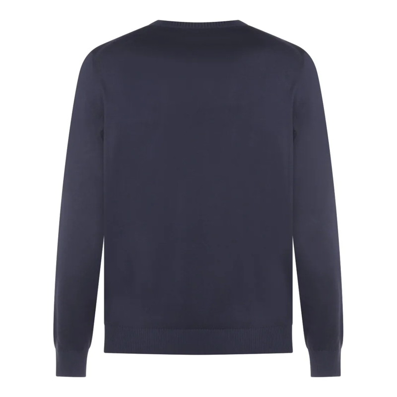 Malo Trui Solid Blue Knitwear Sweater Blue