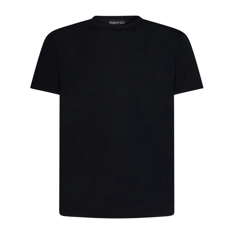 Tom Ford T-Shirt Cotton-Lyocell Blend T-Shirt With Classic Crew Nec Black