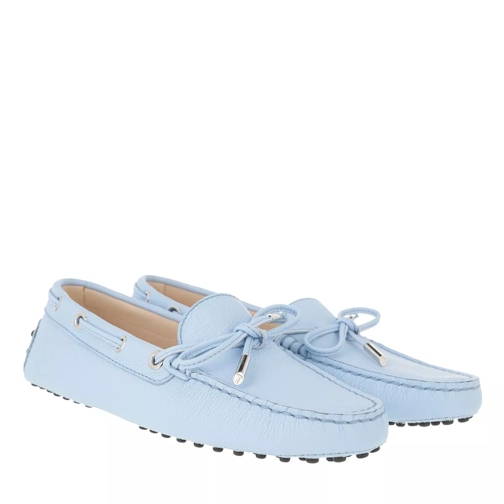 Tod's Heaven Loafer With Eyelets And Lace Bow Placid Blue Conducteur