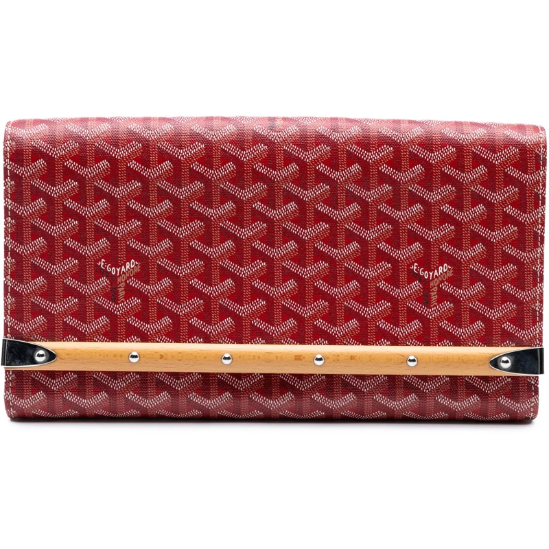 GOYARD Pochette Goyardine Monte Carlo Bois Clutch rot