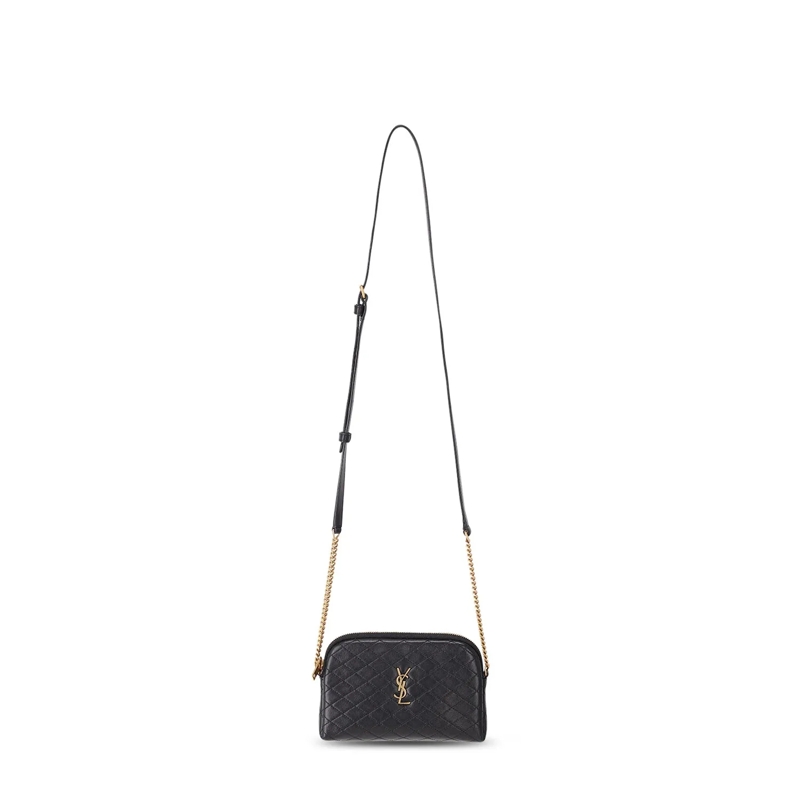 Saint Laurent Crossbody Bag Umhängetasche aus Leder schwarz