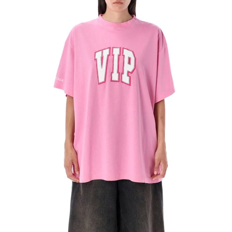 Balenciaga T-shirt Vip Oversized T-Shirt Pink