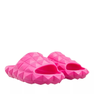 Valentino Garavani Roman Stud Turtle Slides Fuchsia Slide