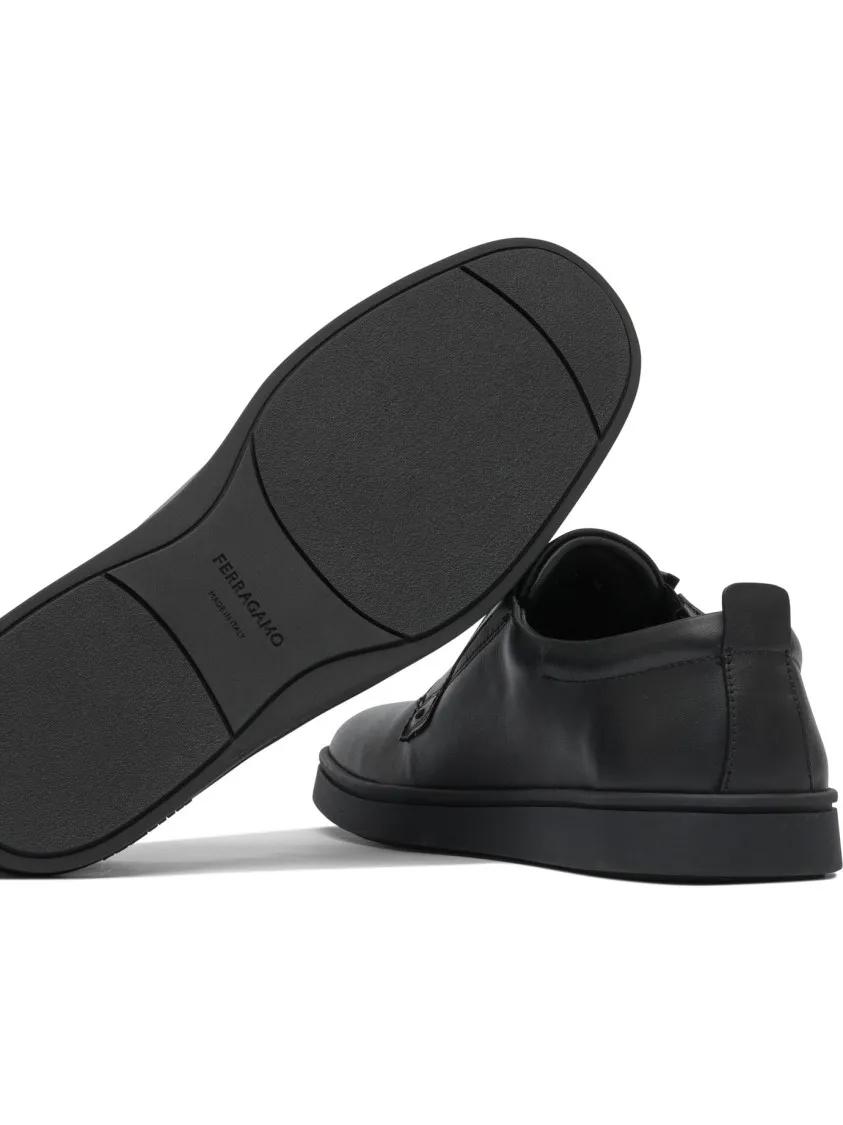 Thumbnail - Salvatore Ferragamo Loafer - Black Leather Loafers With Smooth Upper - Gr. 7 - in Schwarz - für Damen