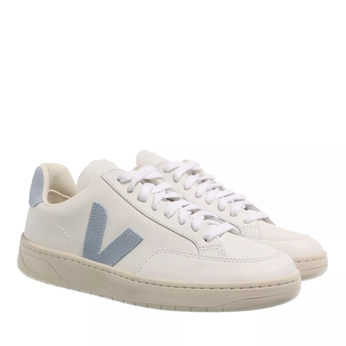 Veja V-12 Leather Extra-White Steel Low-Top Sneaker