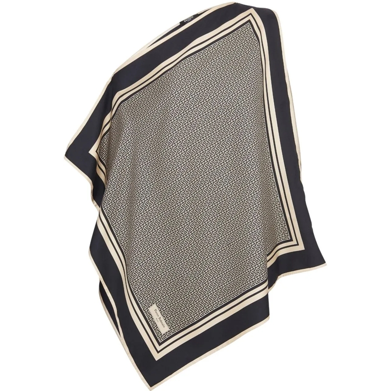 Balmain T-Shirt Top Ivoryblack mehrfarbig