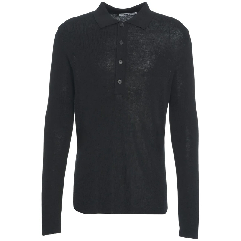 Grifoni  Sweater with polo collar schwarz