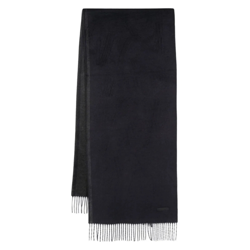 Zegna Leichter Schal Knitted Silk Scarf Black