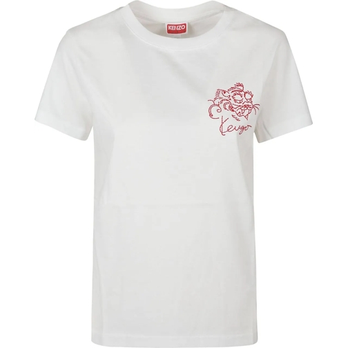 Kenzo T-shirts Gots Star Tiger Classic T-shirt White weiß