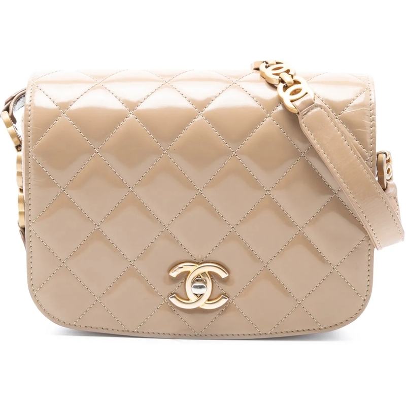 Chanel Sac à bandoulière Mini Shiny Calfskin My Sweet CC Flap braun