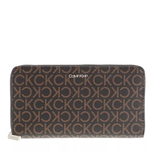 Calvin Klein Must Wallet Xl Mono Brown Mono Continental Wallet-plånbok