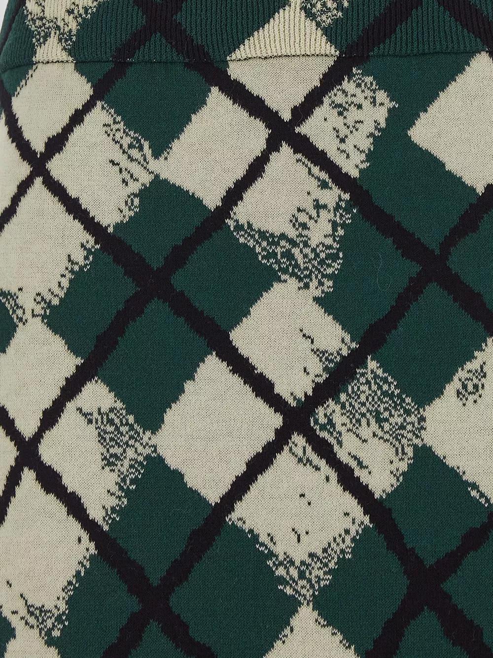 【関税＆送料込み】Burberry Argyle Pattern Skirt Burberry Argyle Pattern Skirt Green | Jupe midi