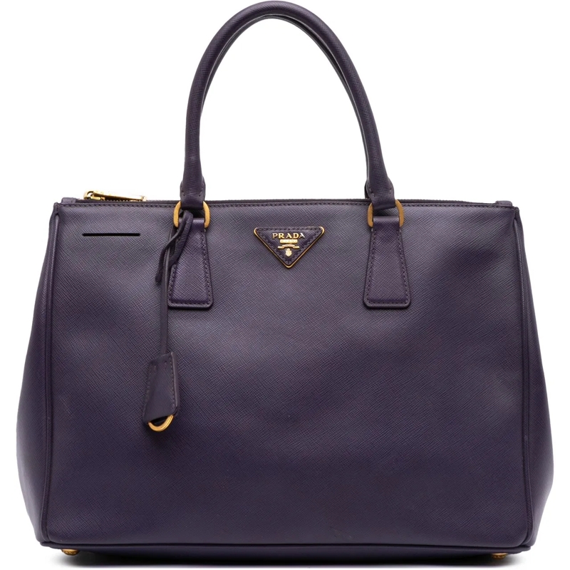 Prada Sac à bandoulière Medium Saffiano Lux Galleria Double Zip Satchel lila