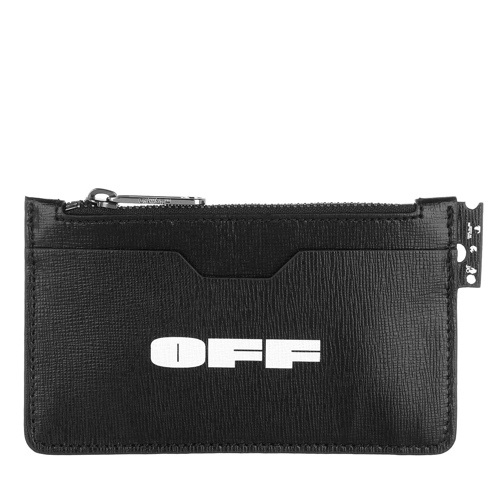Off-White Logo Zip Card Holder  Black White Korthållare