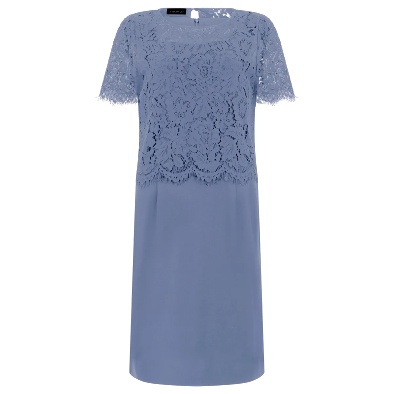 Apart Abendkleid Etuikleid mit Spitzenjäckchen hell-blau