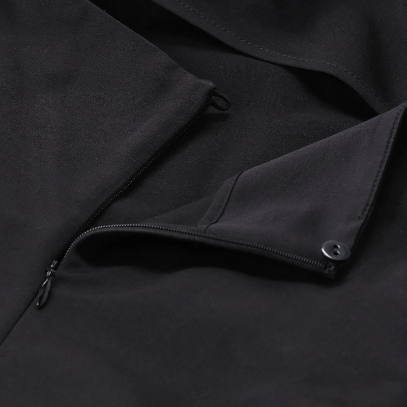 Magda Butrym Minikleid Midikleid aus Baumwoll-Seiden-Mix schwarz(Image 4)
